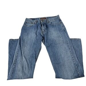 Levis 527 Low Boot Cut‎ Jeans Mens 34x34 Medium Wash Denim Blue 100% Cotton